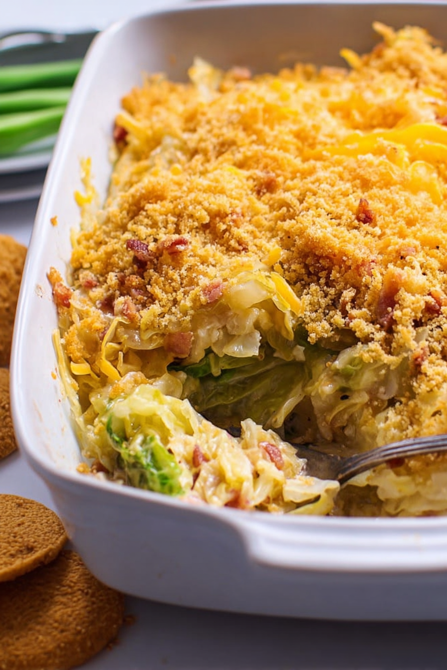 Bacon Baked Cabbage: Tender, slow-cooked perfection.