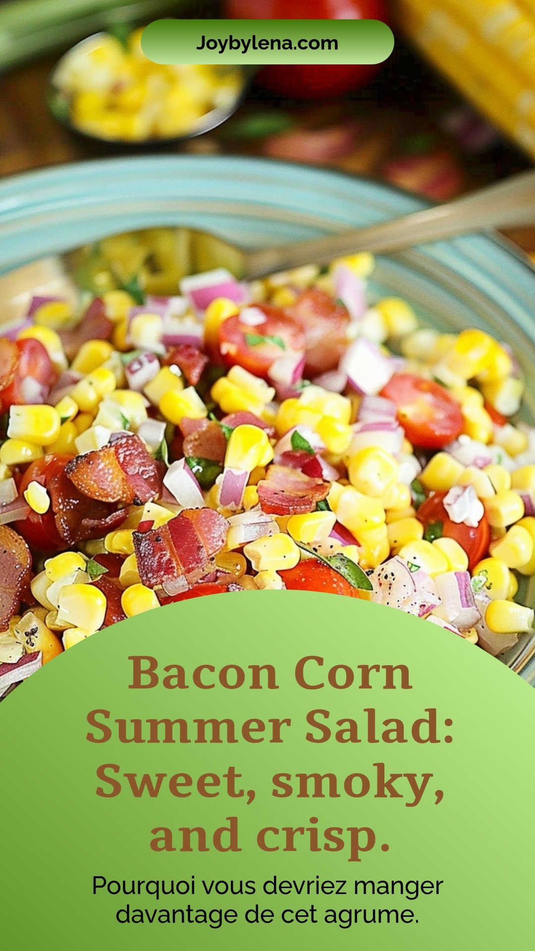 Bacon Corn Summer Salad: Sweet, smoky, and crisp.