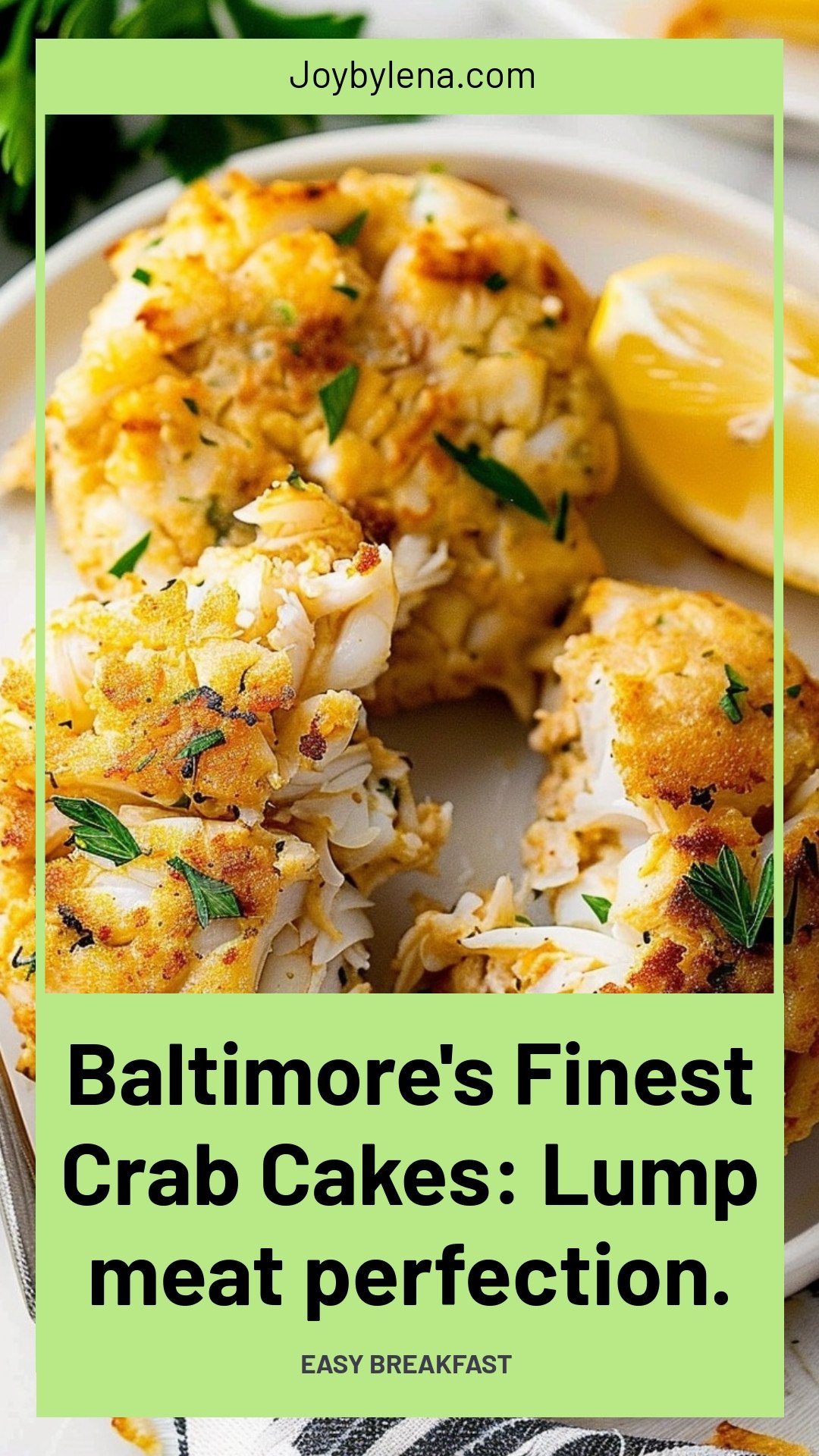 Baltimore's Finest Crab Cakes: Lump meat perfection.