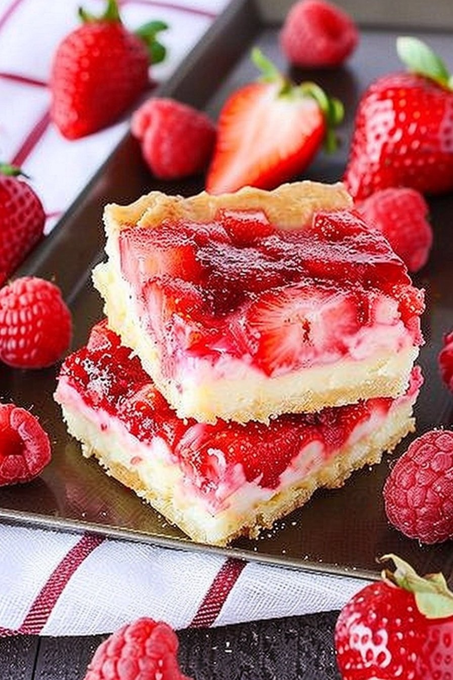Berry Chess Squares: Tart, Sweet, Buttery Bliss