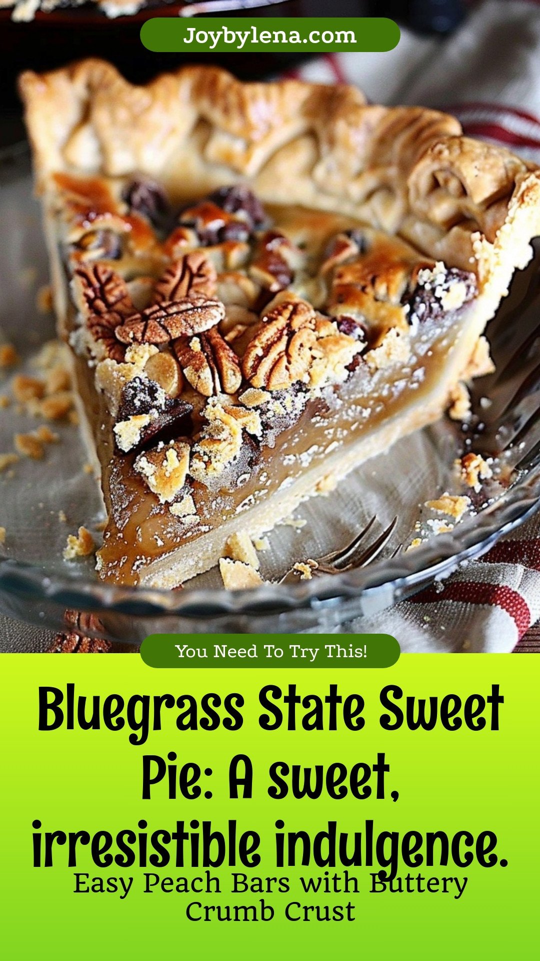 Bluegrass State Sweet Pie: A sweet, irresistible indulgence.