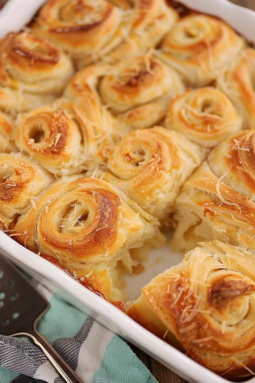 Buttery Yeast Pastries: Flaky, golden, irresistible layers.
