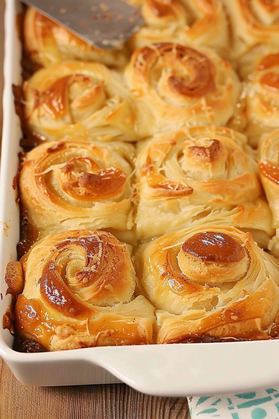 Buttery Yeast Pastries: Flaky, golden, irresistible layers.