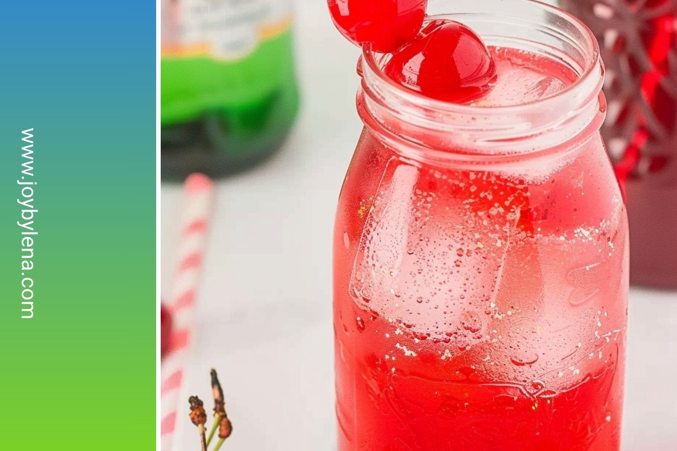 Cherry Fizz Mocktail: A sparkling ruby delight.: