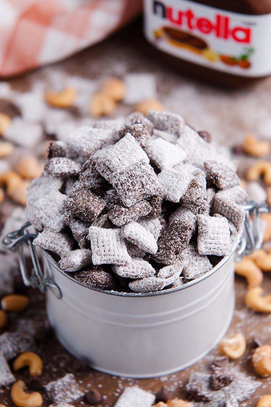 Chocolate Hazelnut Muddy Buddies: Tender, juicy, and flavorful.