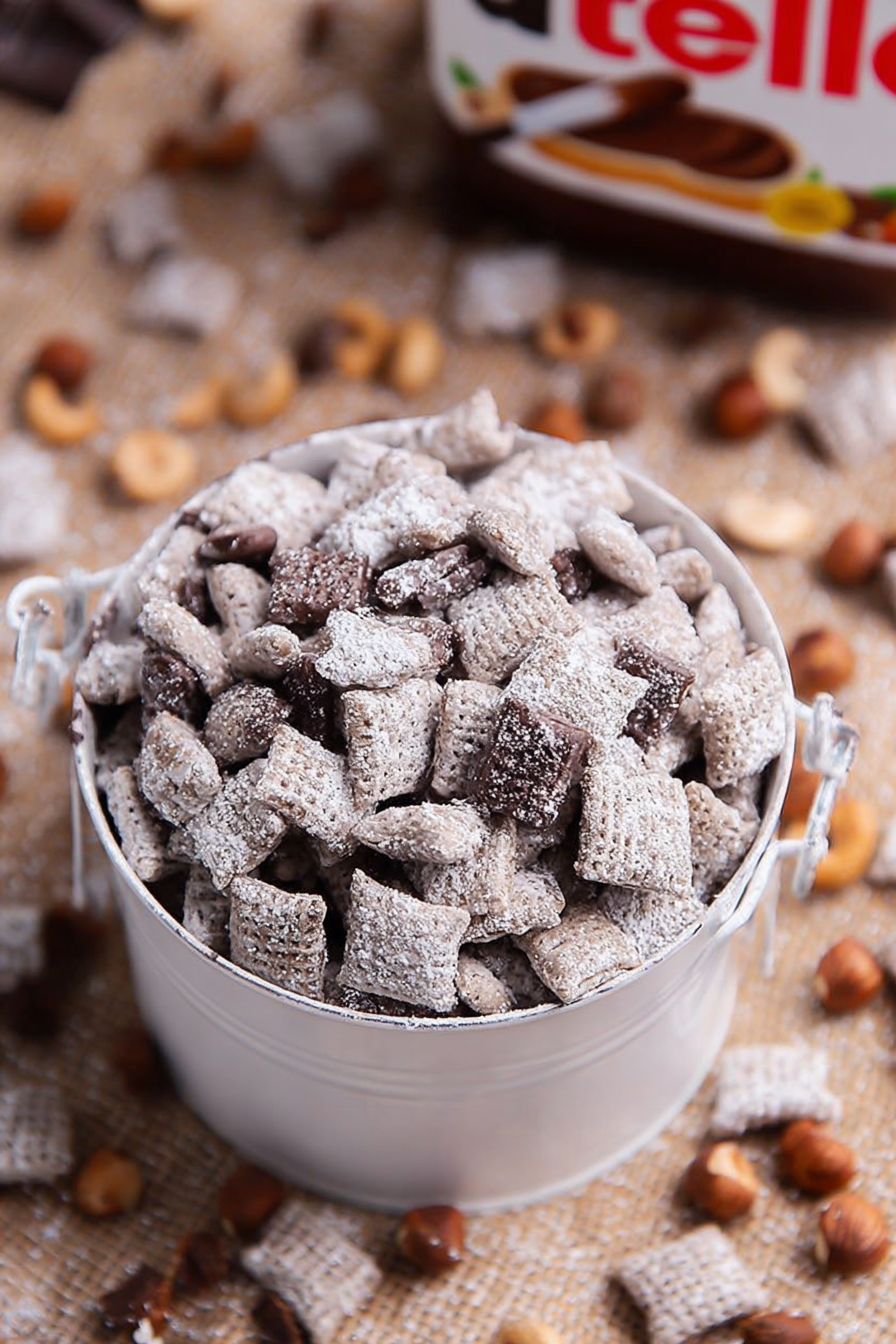 Chocolate Hazelnut Muddy Buddies: Tender, juicy, and flavorful.