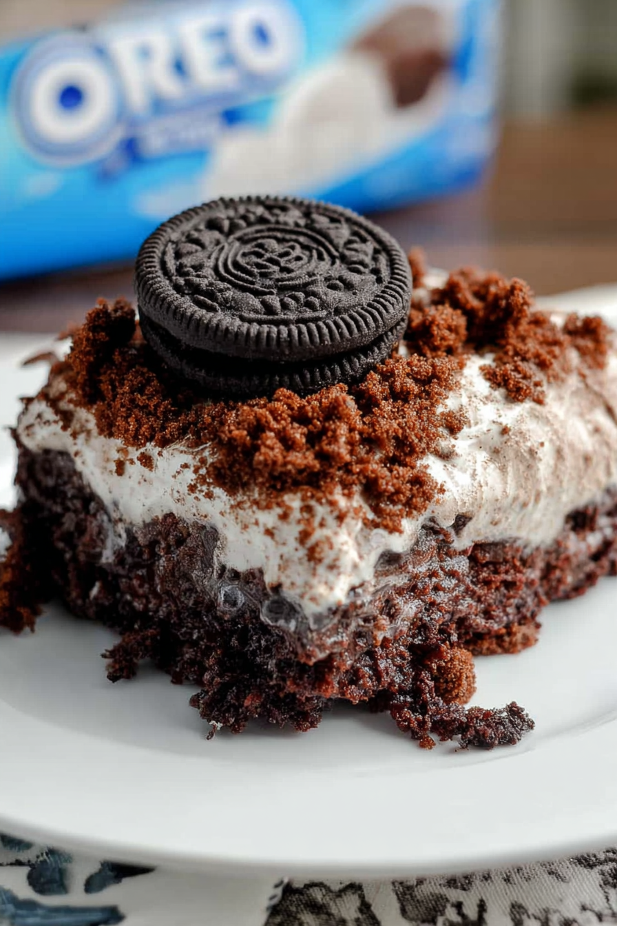 Chocolate Pudding Poke Cake: Tender, juicy, and flavorful.