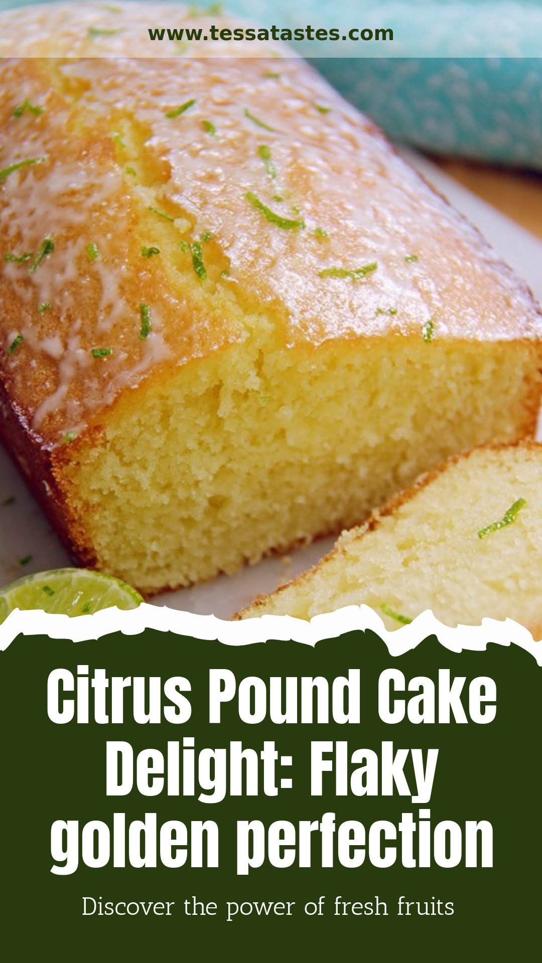 Citrus Pound Cake Delight: Flaky golden perfection