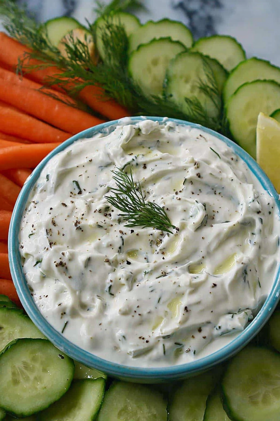 Cool Cucumber Yogurt Dip: Tender, juicy, and succulent.