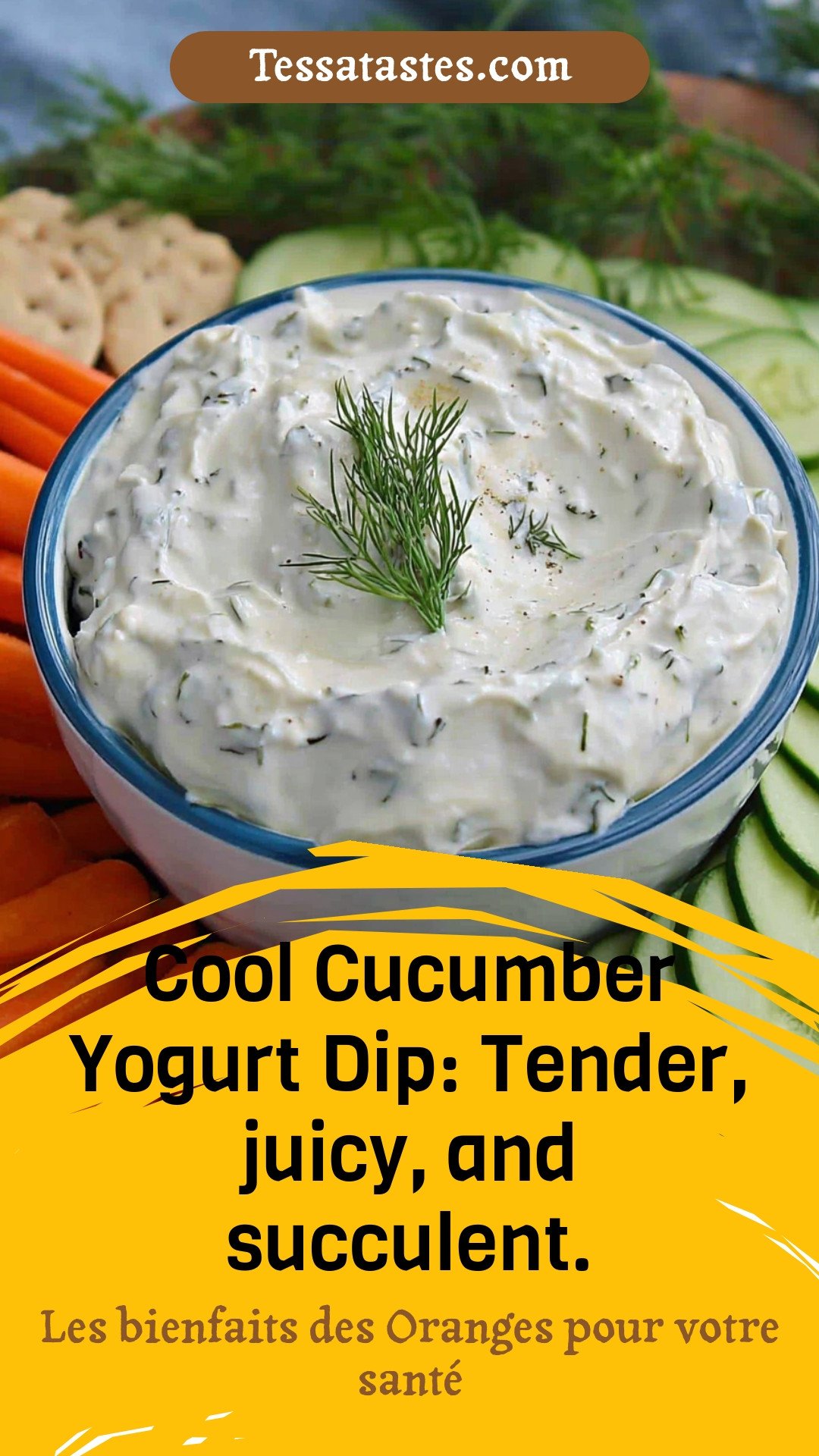 Cool Cucumber Yogurt Dip: Tender, juicy, and succulent.