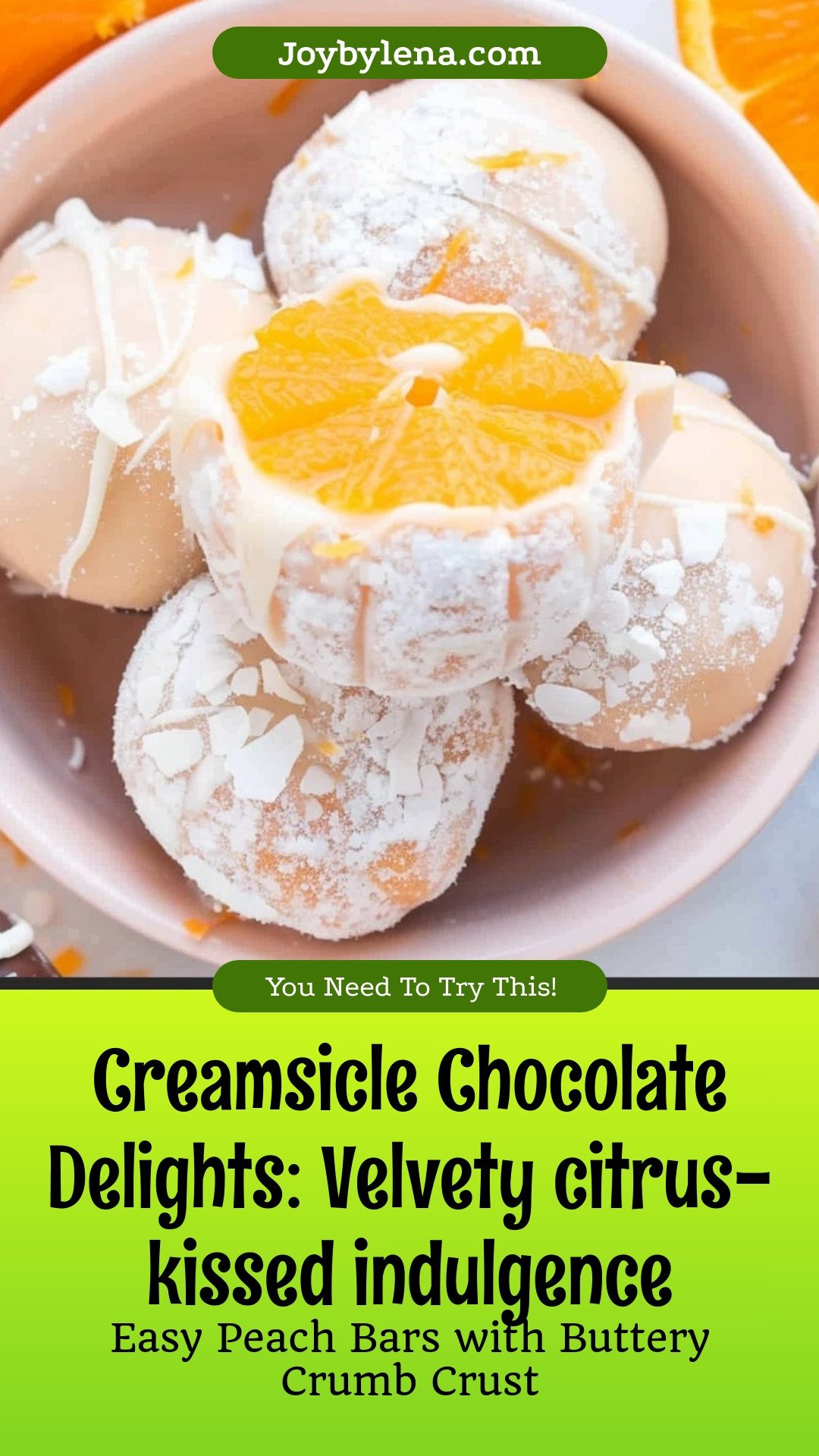 Creamsicle Chocolate Delights: Velvety citrus-kissed indulgence
