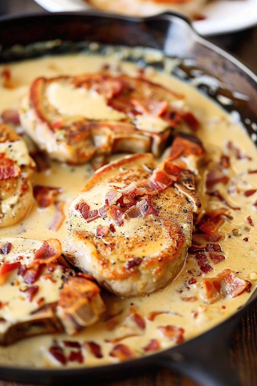 Creamy Bacon Pork Chops: Savory, Smoky, and Succulent