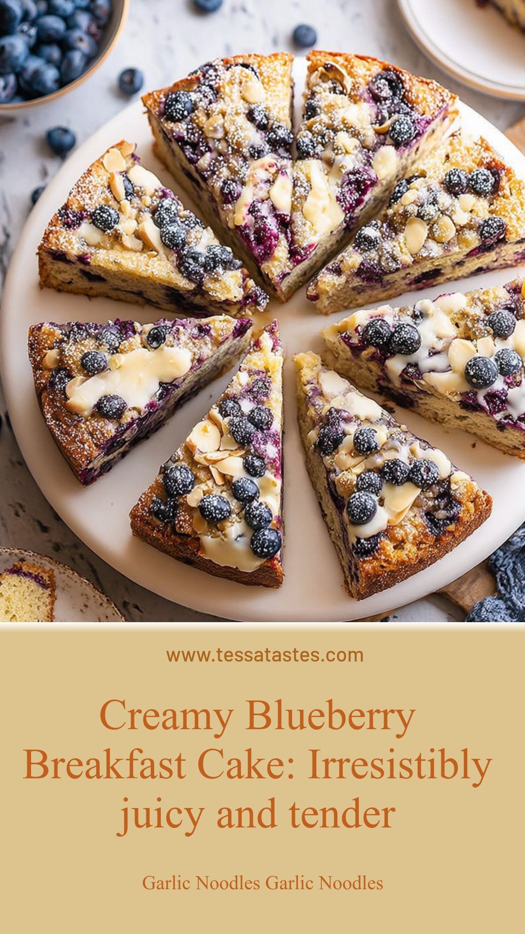 Creamy Blueberry Breakfast Cake: Irresistibly juicy and tender
