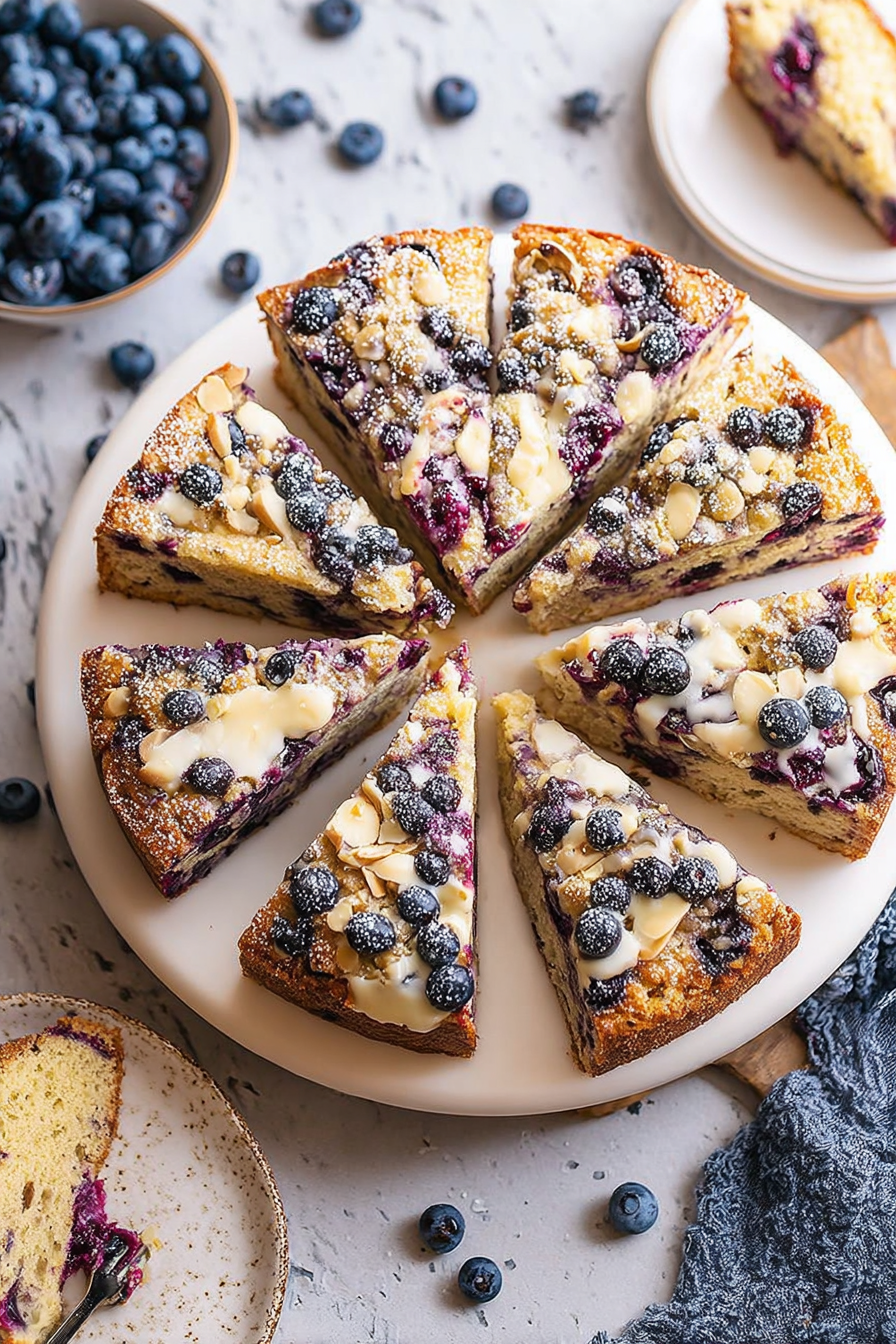Creamy Blueberry Breakfast Cake: Irresistibly juicy and tender