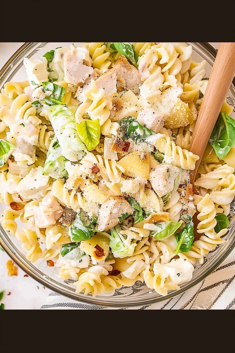 Creamy Caesar Pasta: Garlicky parmesan perfection.