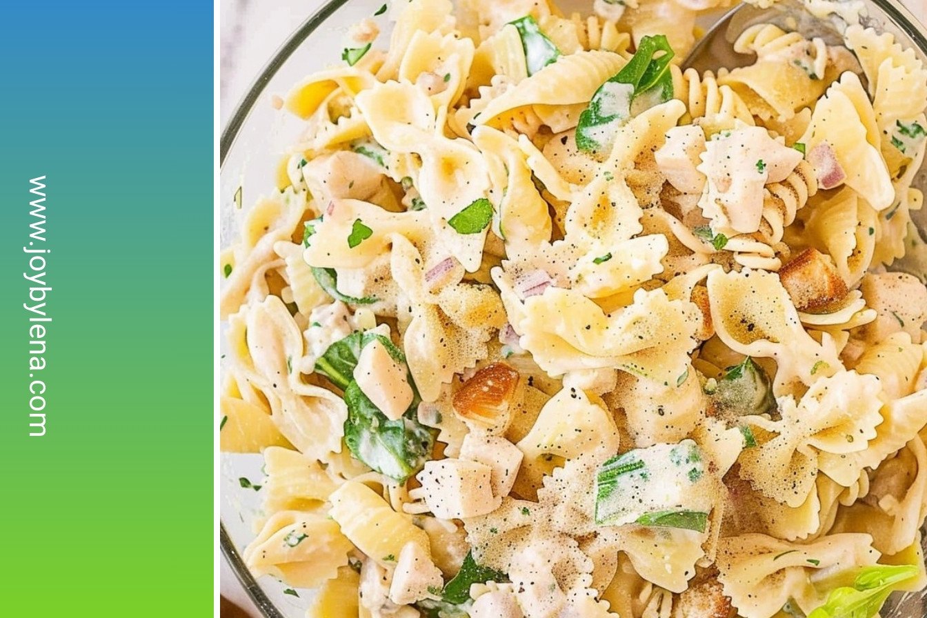 Creamy Caesar Pasta: Garlicky parmesan perfection.: