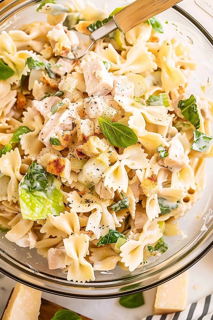 Creamy Caesar Pasta: Garlicky parmesan perfection.