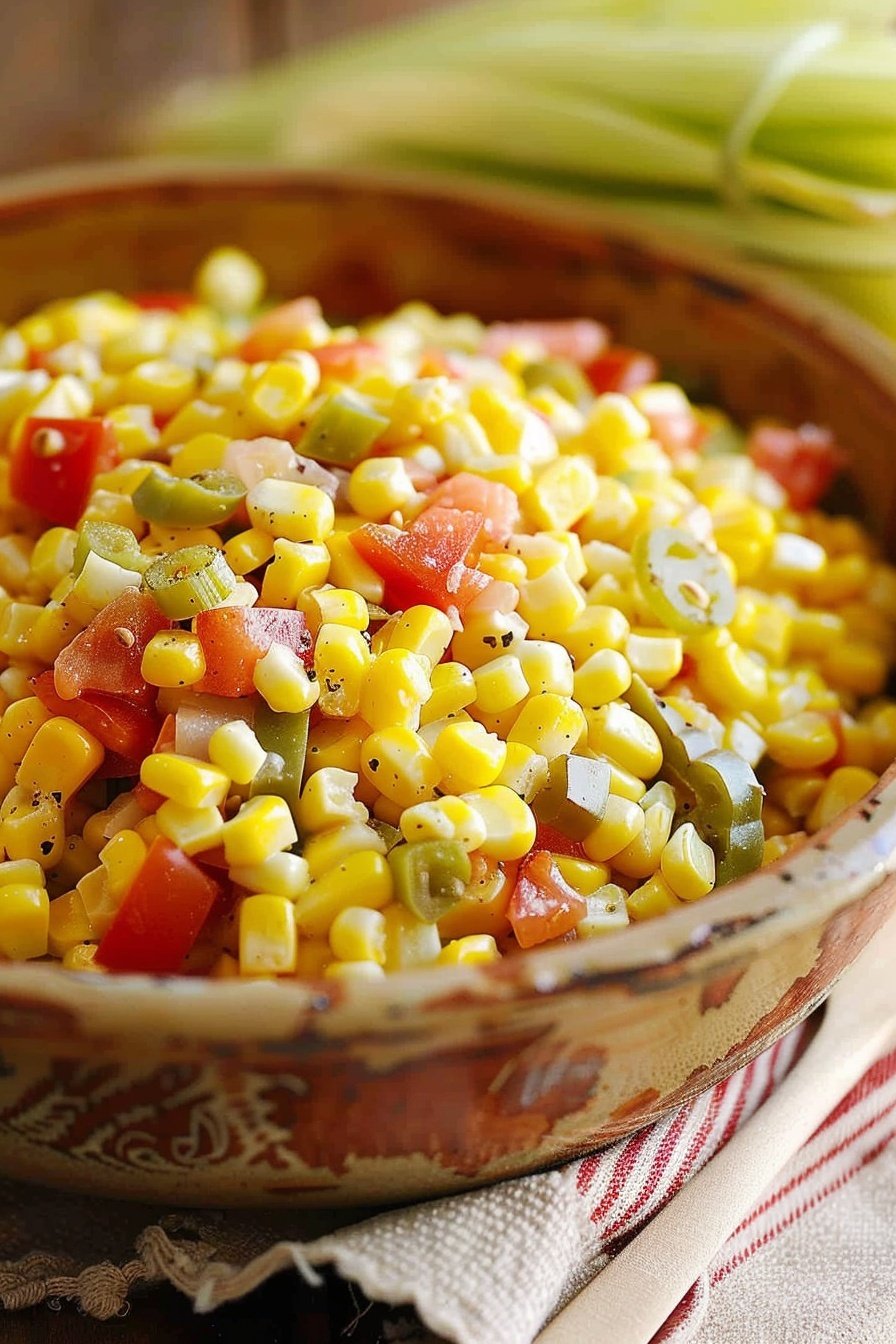 Creamy Cajun Corn Skillet: Savory, creamy, spicy perfection.