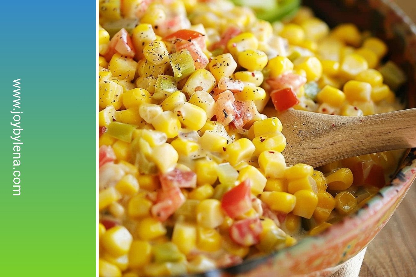 Creamy Cajun Corn Skillet: Savory, creamy, spicy perfection.: