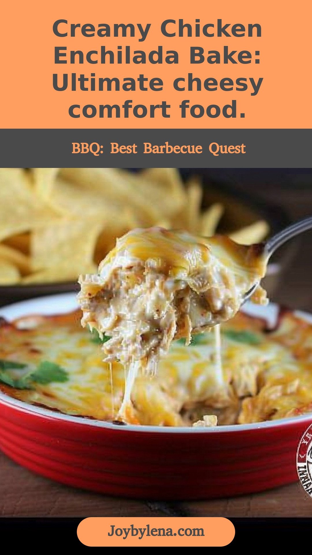 Creamy Chicken Enchilada Bake: Ultimate cheesy comfort food.