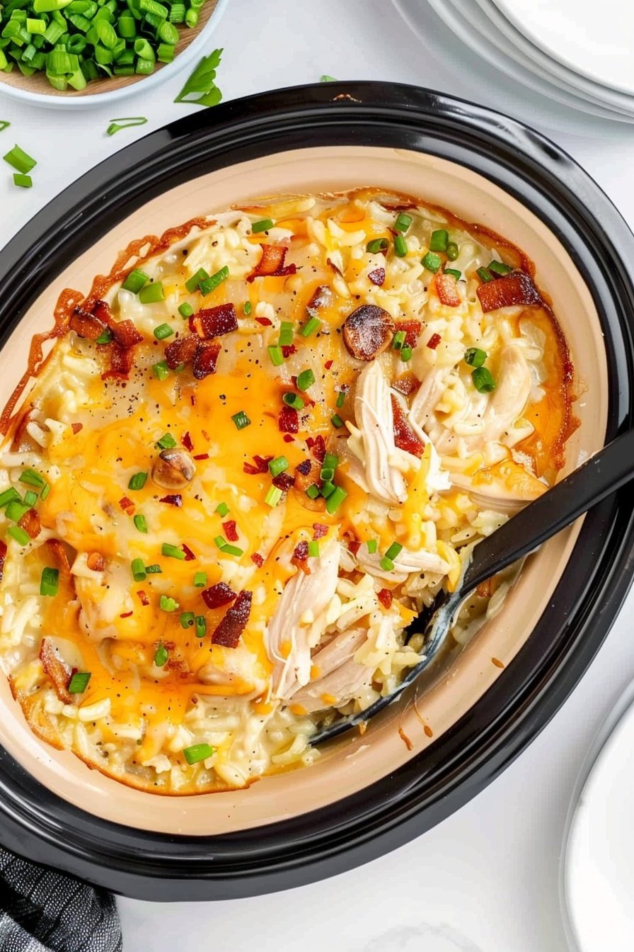 Creamy Chicken Rice Dinner: Savory, creamy comfort perfection.