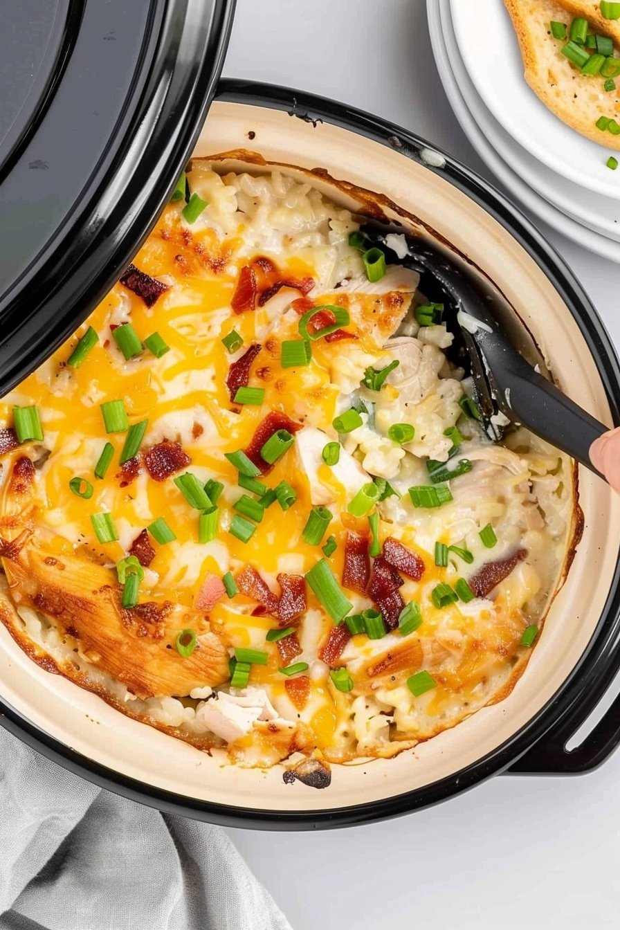 Creamy Chicken Rice Dinner: Savory, creamy comfort perfection.