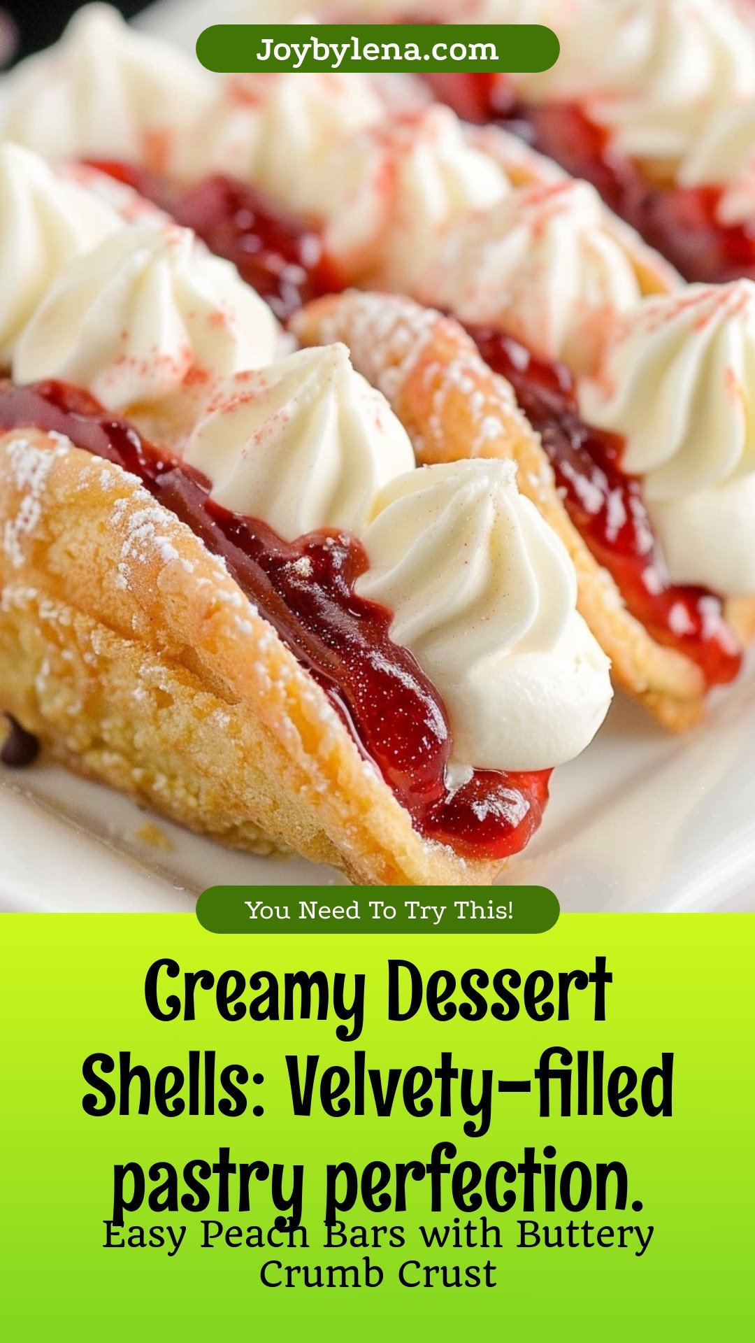 Creamy Dessert Shells: Velvety-filled pastry perfection.