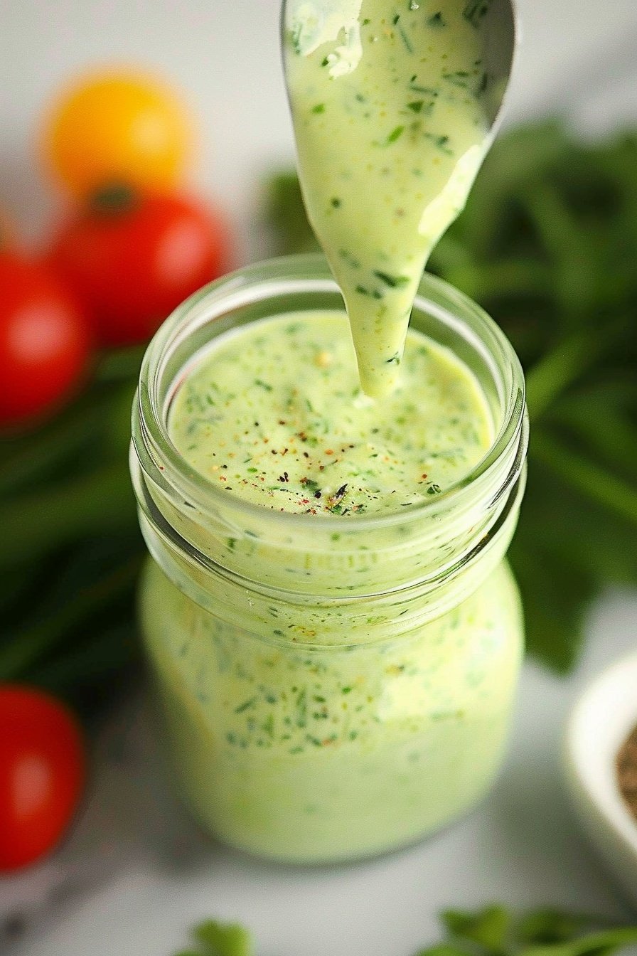 Creamy Herb Dressing: Velvety garden-fresh drizzle