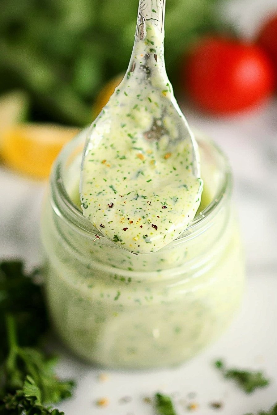 Creamy Herb Dressing: Velvety garden-fresh drizzle