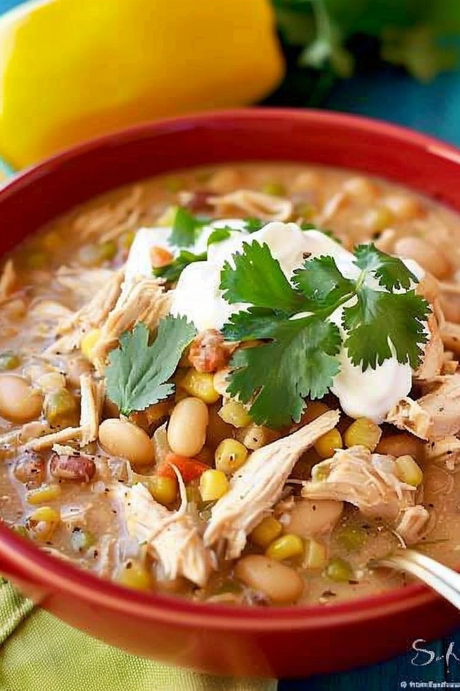 Creamy Ranch Chicken Chili: Savory, creamy comfort perfection.