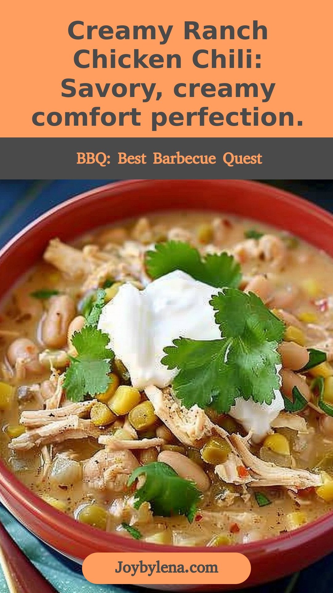 Creamy Ranch Chicken Chili: Savory, creamy comfort perfection.