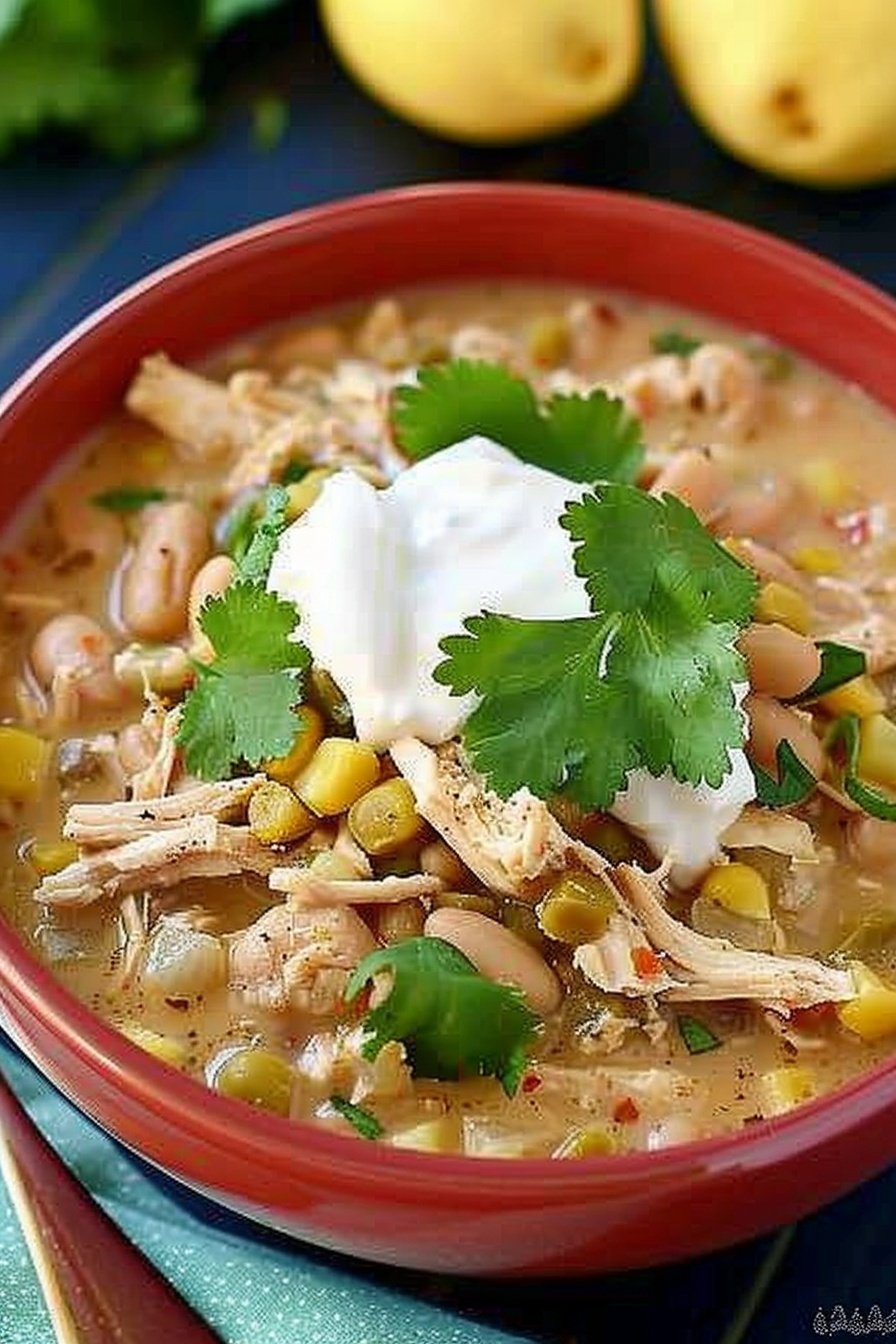 Creamy Ranch Chicken Chili: Savory, creamy comfort perfection.