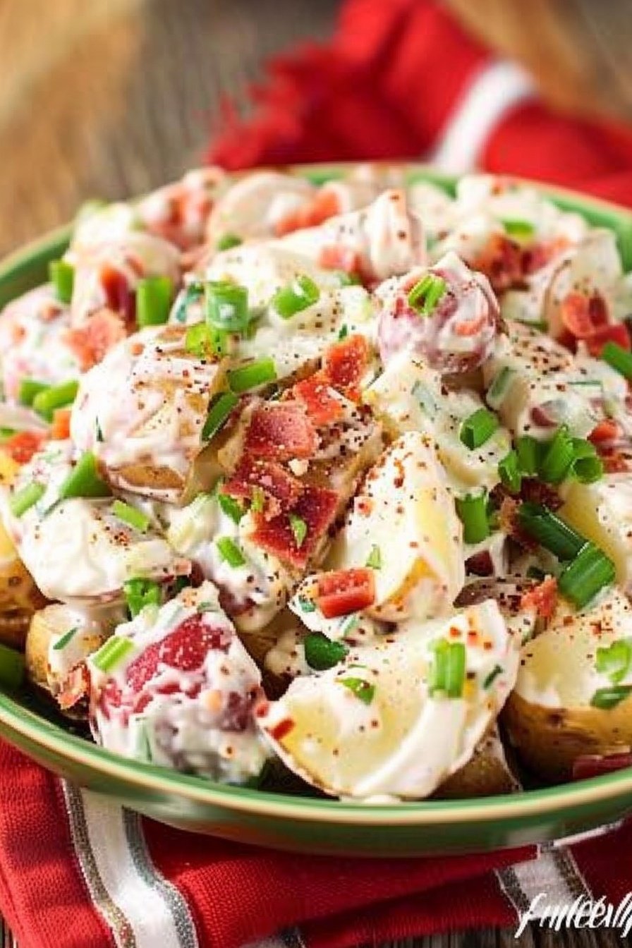 Creamy Ranch Potato Salad: Cool, creamy, herby perfection.