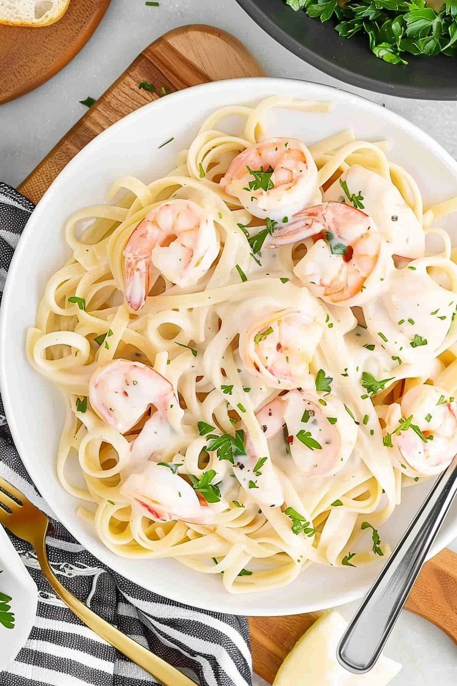Creamy Seafood Pasta: Succulent, briny, velvety perfection.