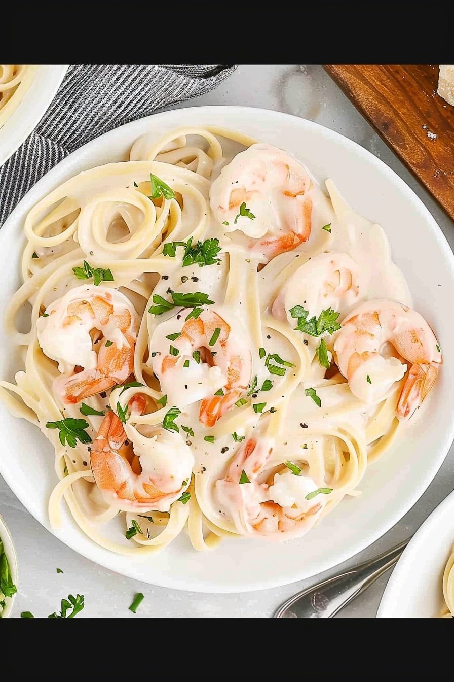 Creamy Seafood Pasta: Succulent, briny, velvety perfection.