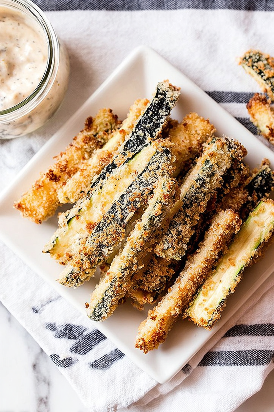 Crispy Oven Zucchini Sticks: A symphony of flavor.