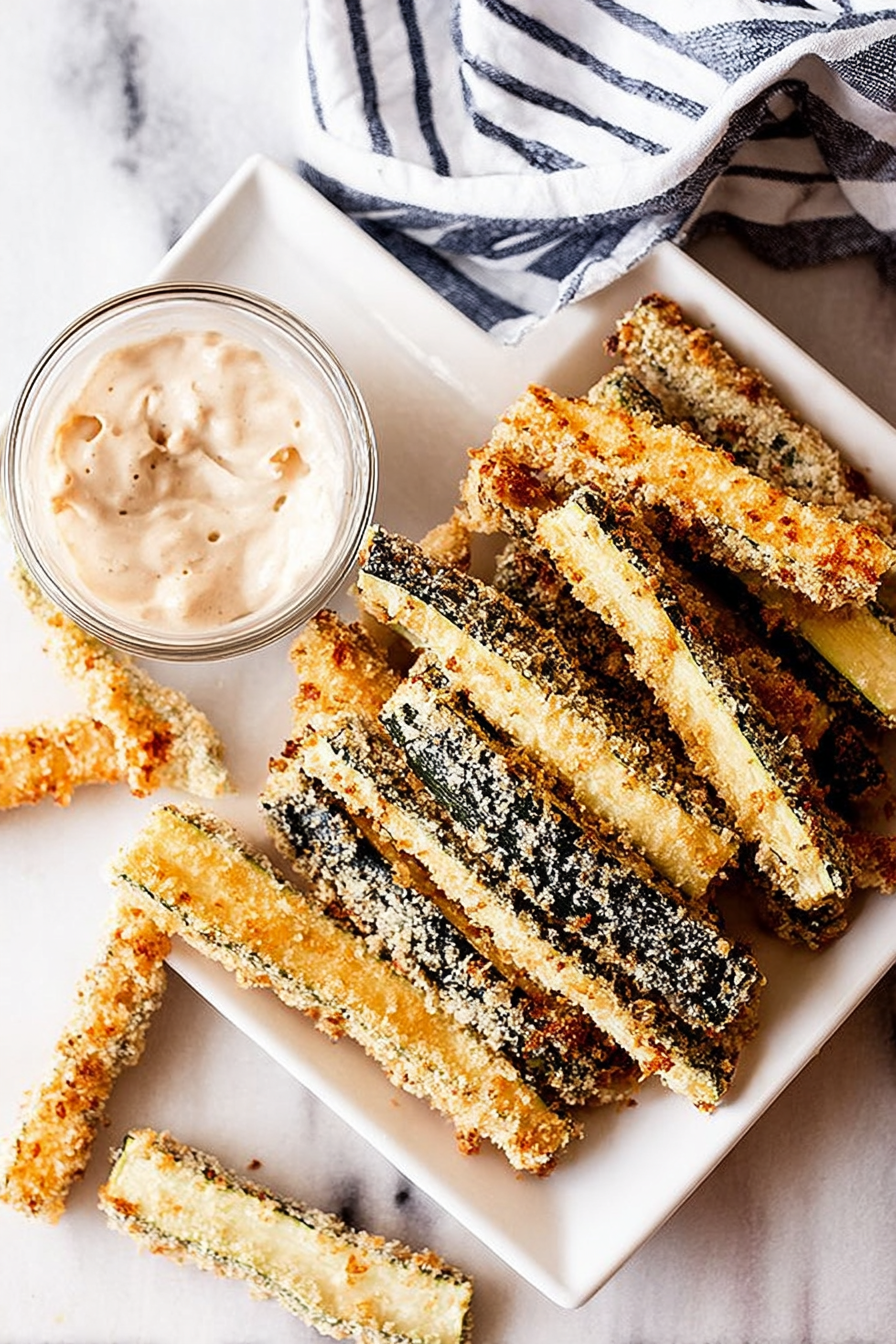 Crispy Oven Zucchini Sticks: A symphony of flavor.