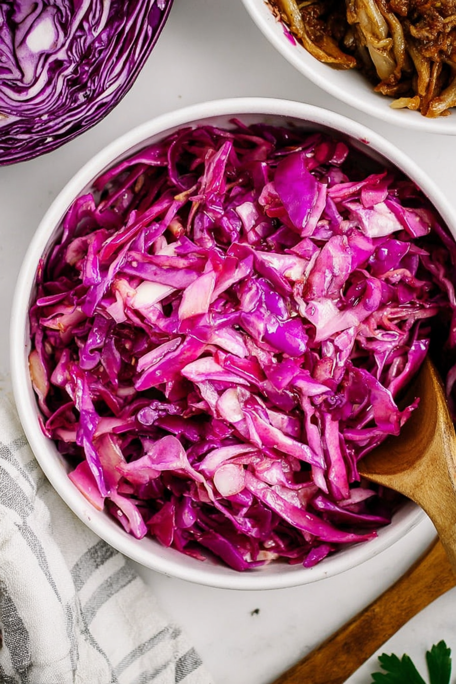 Crunchy Purple Coleslaw: A symphony of flavor.