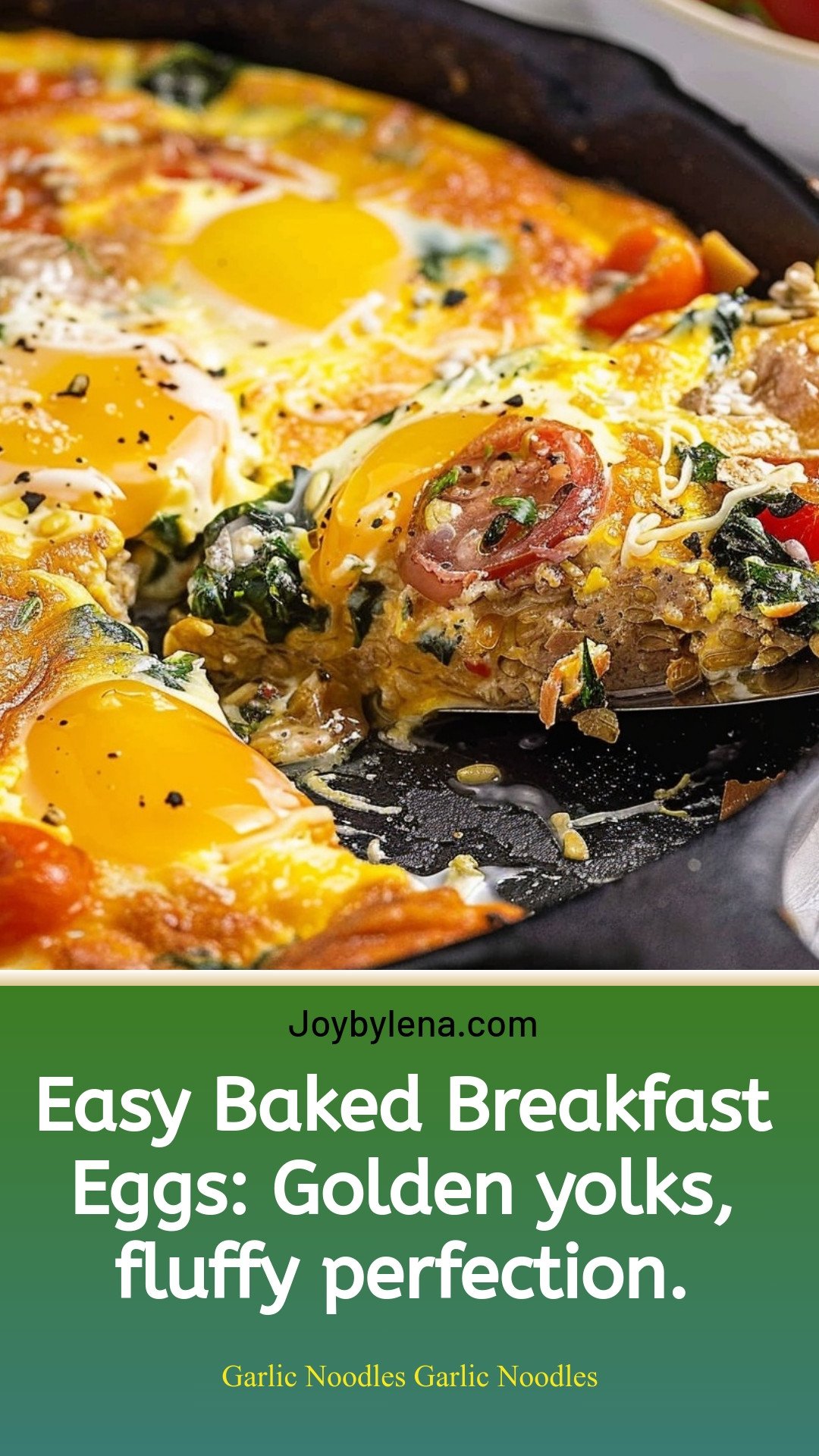 Easy Baked Breakfast Eggs: Golden yolks, fluffy perfection.