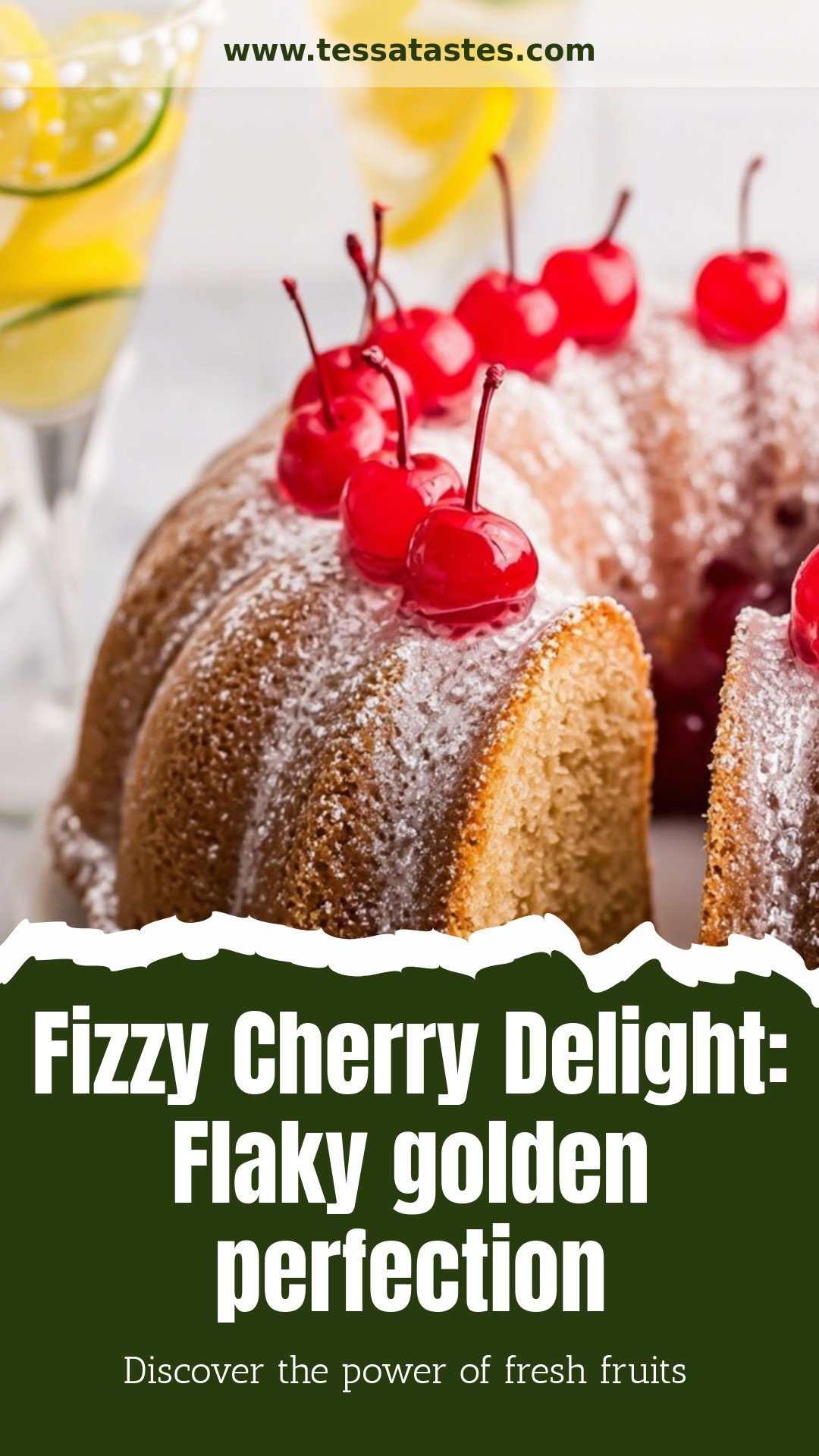 Fizzy Cherry Delight: Flaky golden perfection
