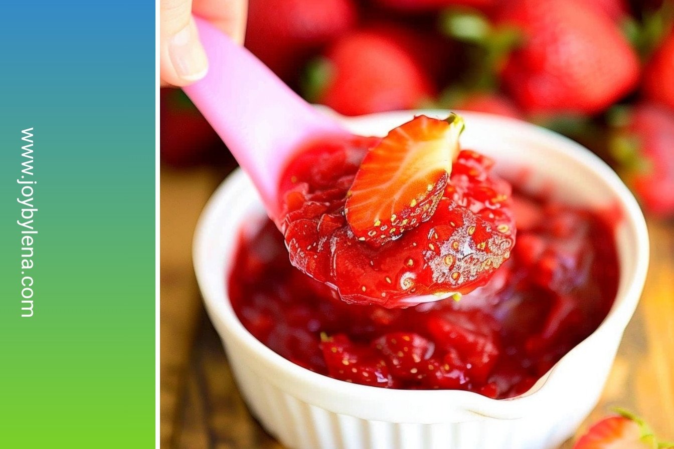 Fresh Strawberry Topping: Sun-kissed berry perfection.: