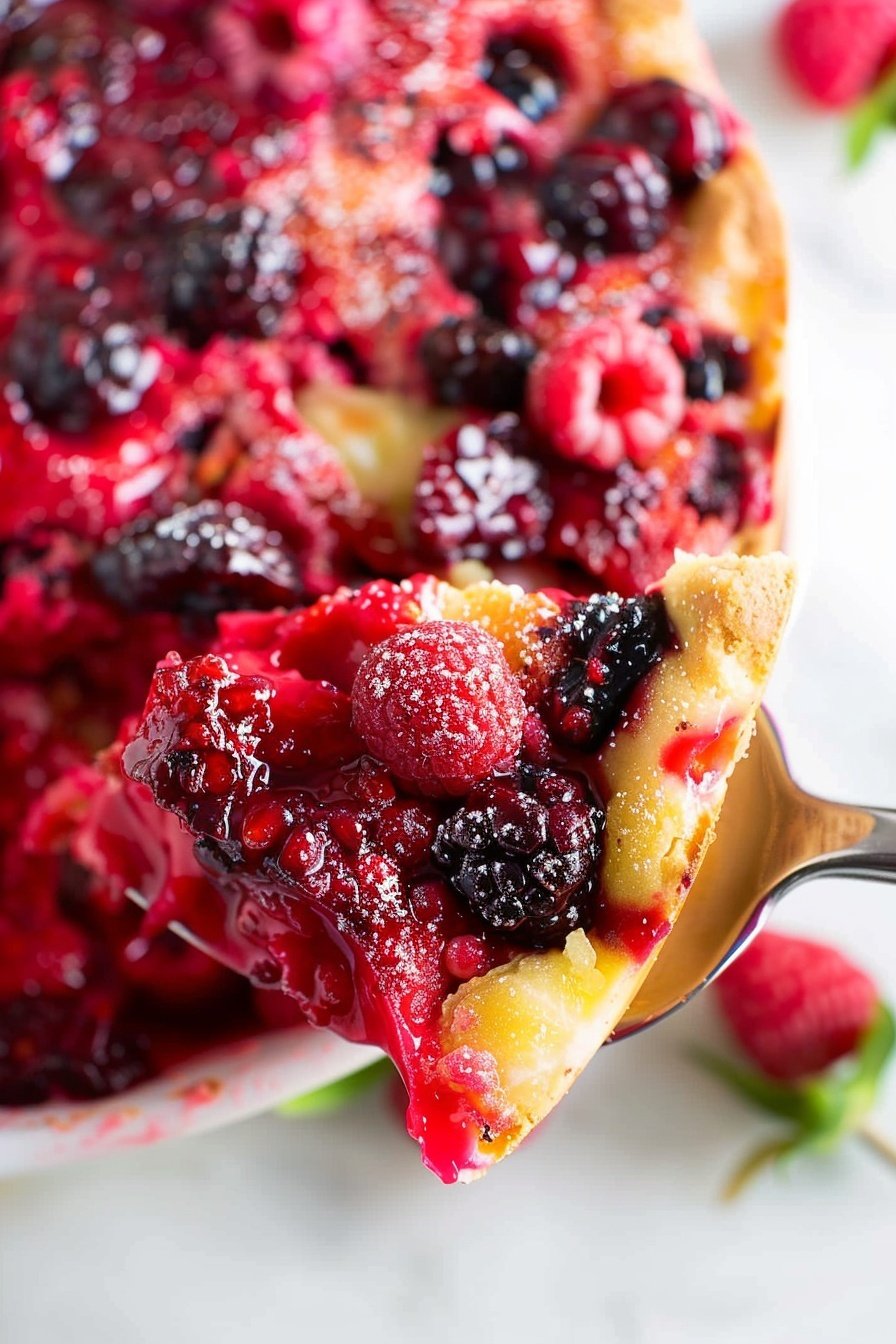 Fruity Topped Delight: A burst of berry bliss.