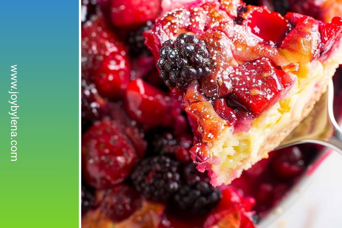 Fruity Topped Delight: A burst of berry bliss.: