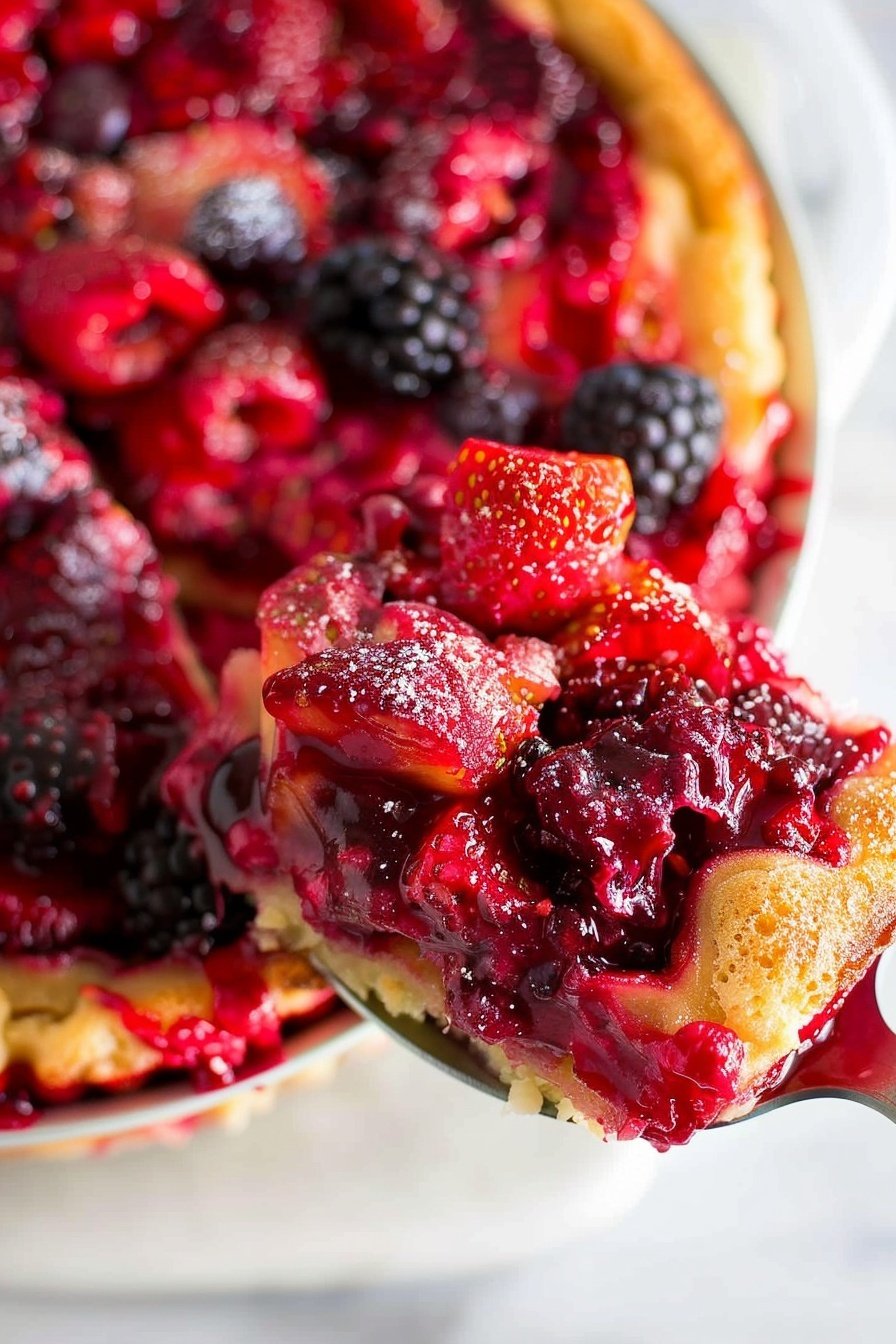 Fruity Topped Delight: A burst of berry bliss.