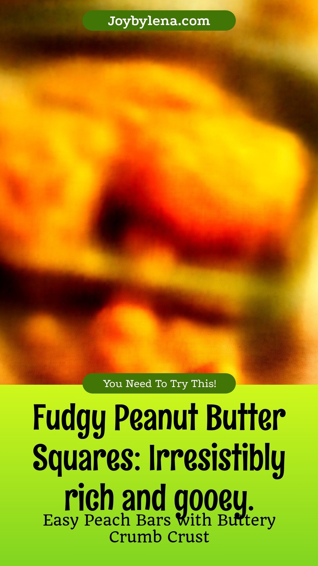 Fudgy Peanut Butter Squares: Irresistibly rich and gooey.
