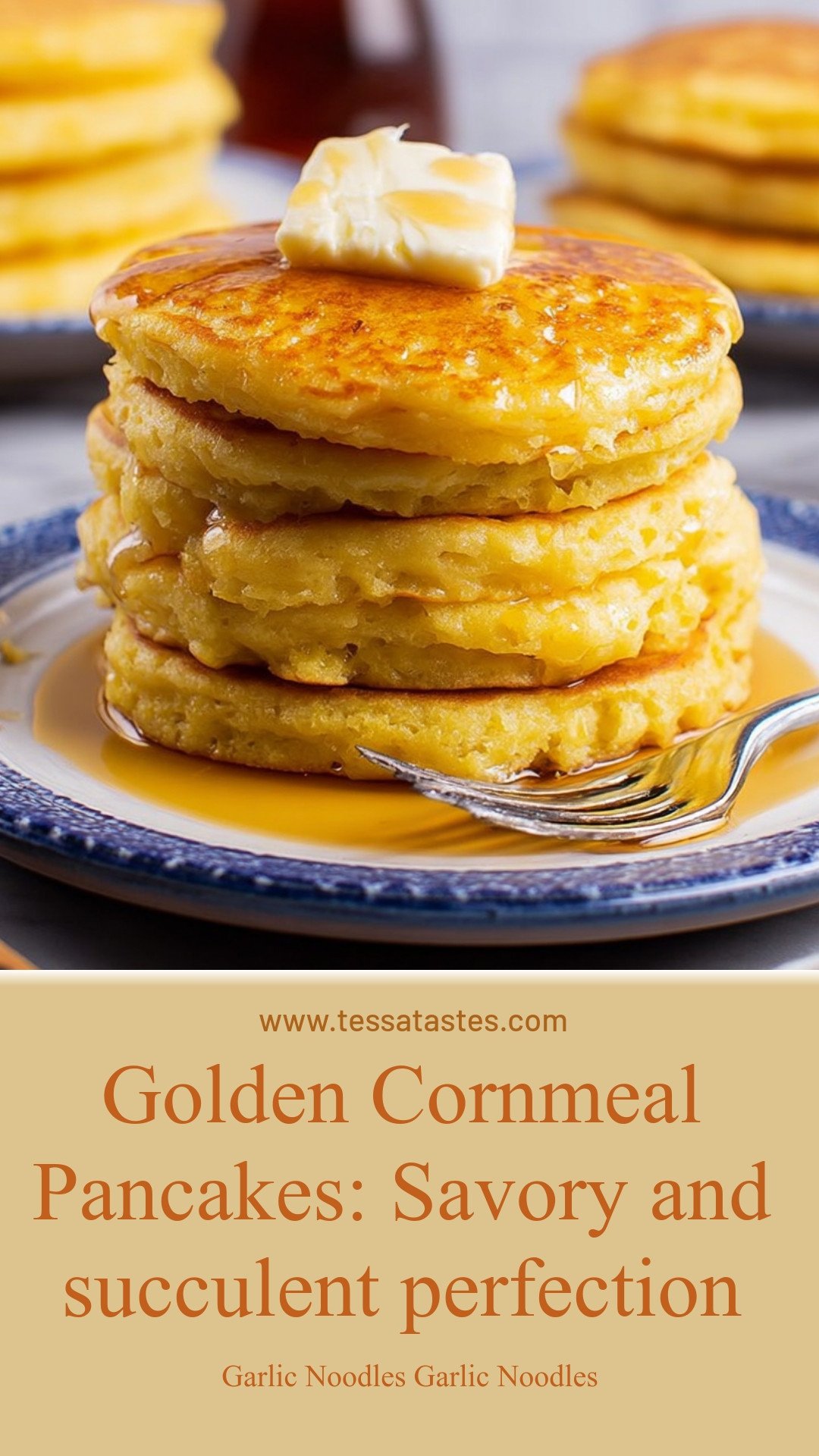 Golden Cornmeal Pancakes: Savory and succulent perfection
