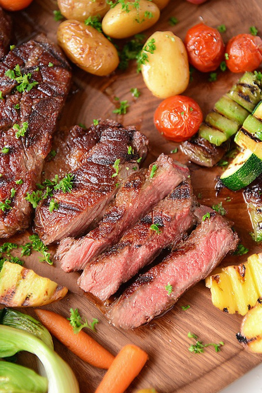 Grilled Butcher's Steak: Tender, juicy, and succulent.