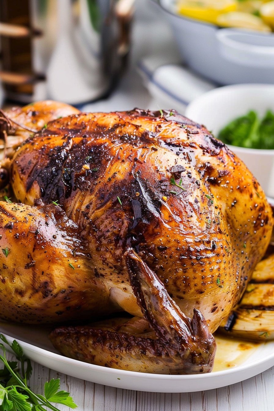 Grilled Can Roasted Chicken: Juicy, herb-infused perfection.