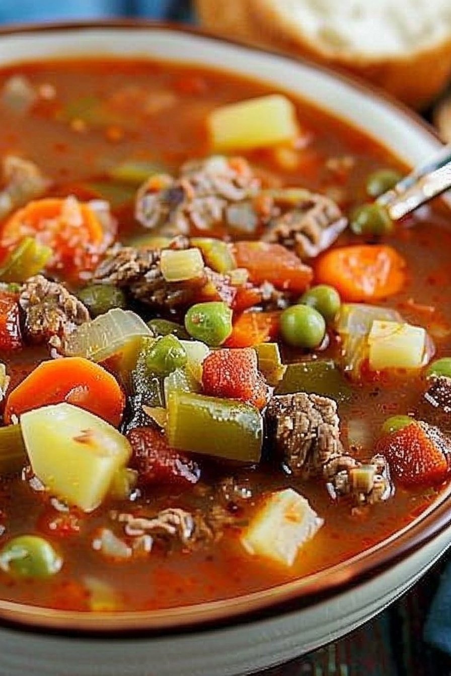 Hearty Beef and Veggie Soup: Warms from the inside out.