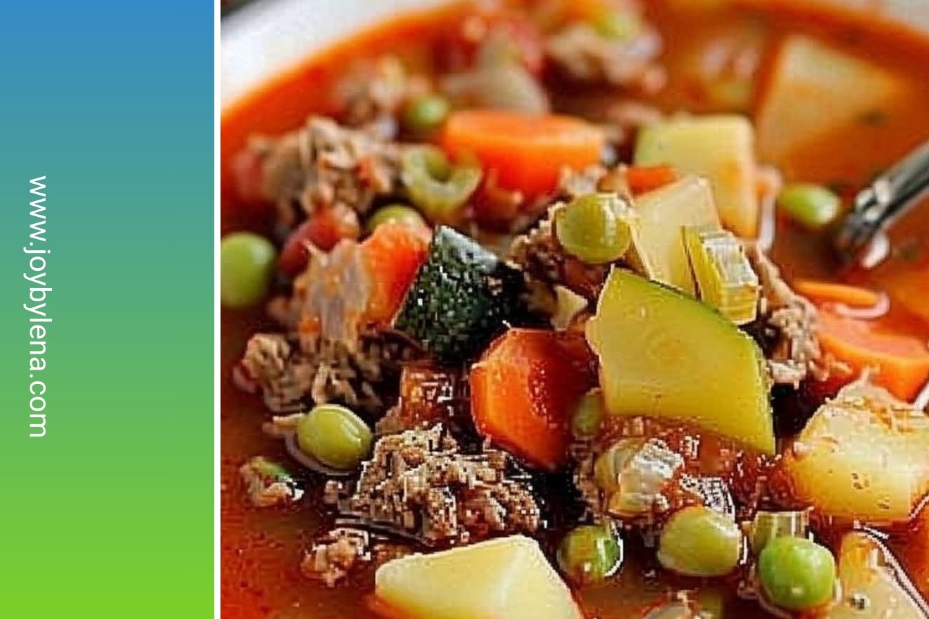 Hearty Beef and Veggie Soup: Warms from the inside out.: